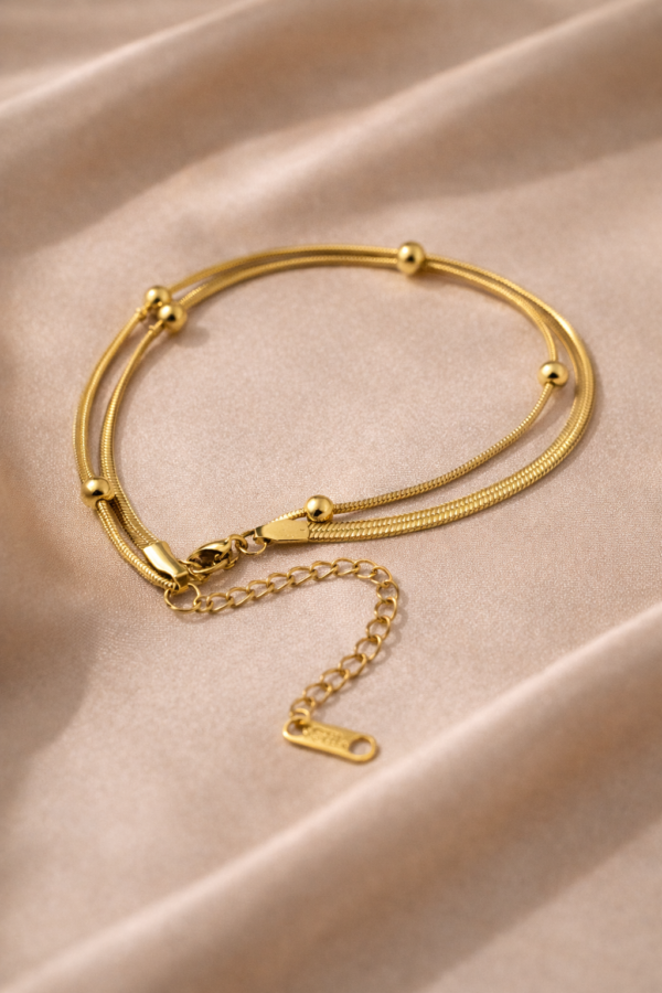 BEADED DOUBLE LAYER BRACELET