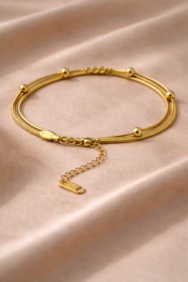 BEADED DOUBLE LAYER BRACELET