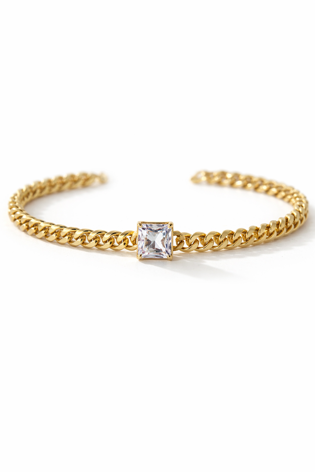 PRINCESS CUT STONE BRACELET