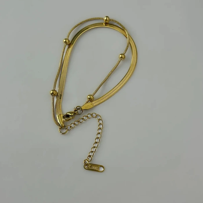 BEADED DOUBLE LAYER BRACELET