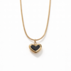 BLACK TINY HEART  NECKLACE