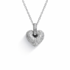 CUTE HEART DIAMOND NECKLACE, RHODIUM FINISH