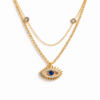 EVIL EYE DOULBE LAYER NECKLACE