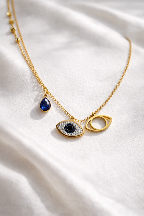 EVIL EYE TRIO NECKLACE