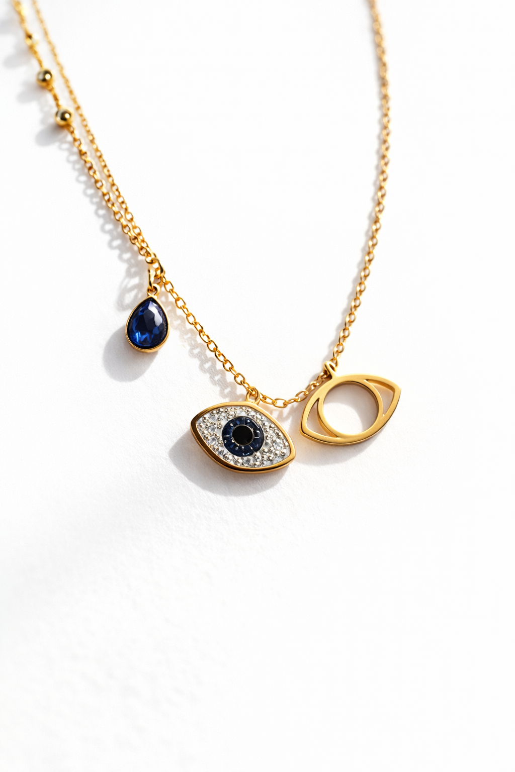 EVIL EYE TRIO NECKLACE