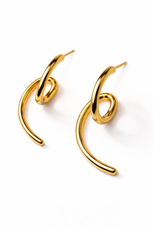 ChatGPT Image Jan 3, 2026, 05_24_09 PM Orbit Curve Earrings – Sculptural Gold Plated Loops