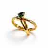 Skarra Verdant Orbit Twisted Gold-Plated Ring white bg Skarra Verdant Orbit Twisted Gold-Plated Ring