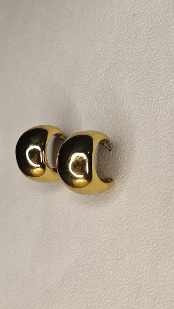 Chunky Gold Dome Hoop Earrings