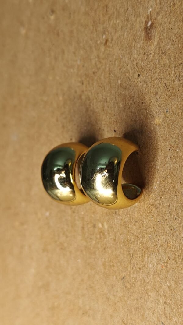 Chunky Gold Dome Hoop Earrings