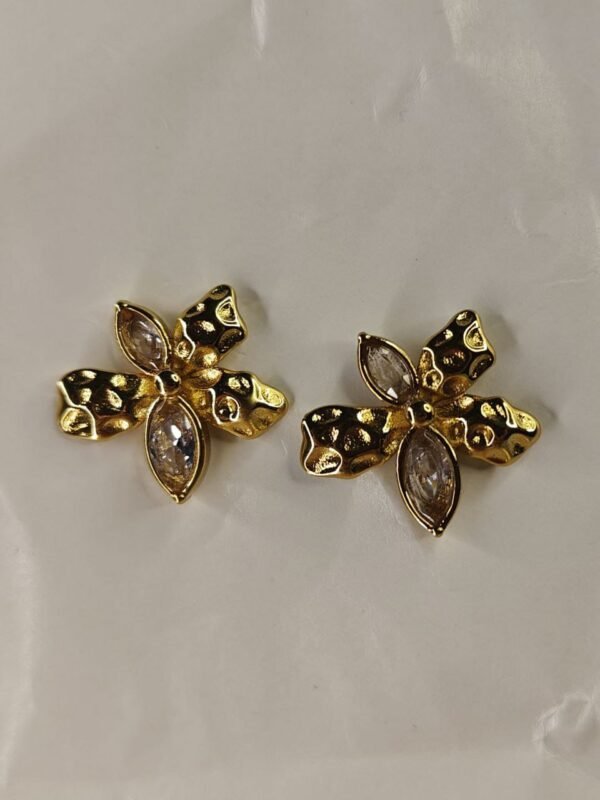 WhatsApp Image 2025-07-08 at 17.11.07 Textured Gold Floral Stud Earrings