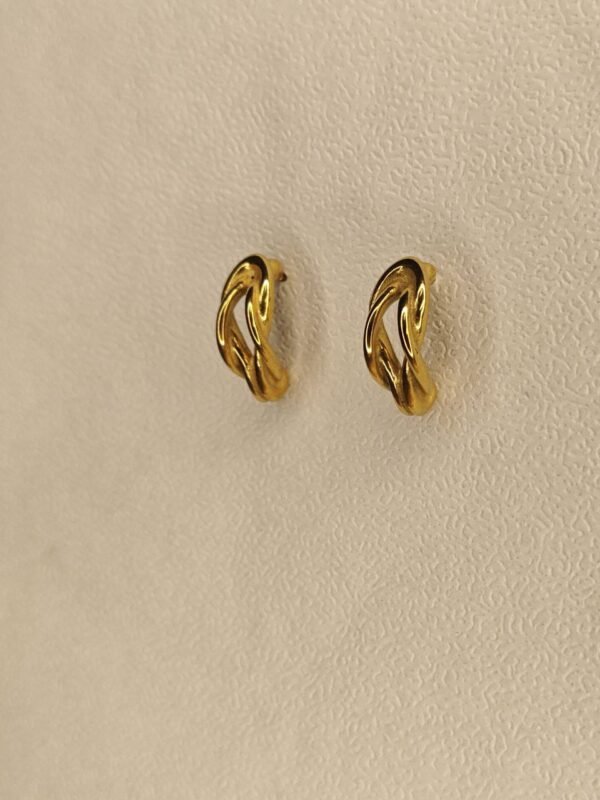 Gold-Tone Sculpted Minimal Earrings