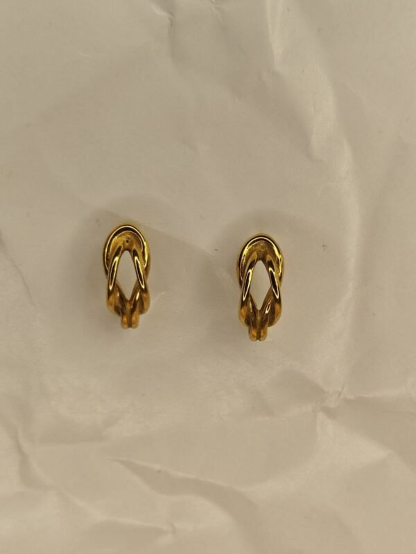 Gold-Tone Sculpted Minimal Earrings