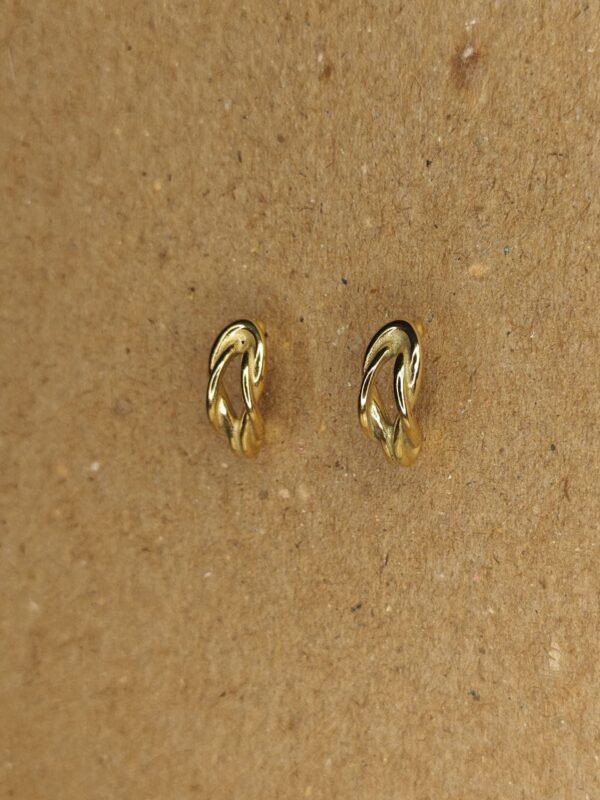 Gold-Tone Sculpted Minimal Earrings