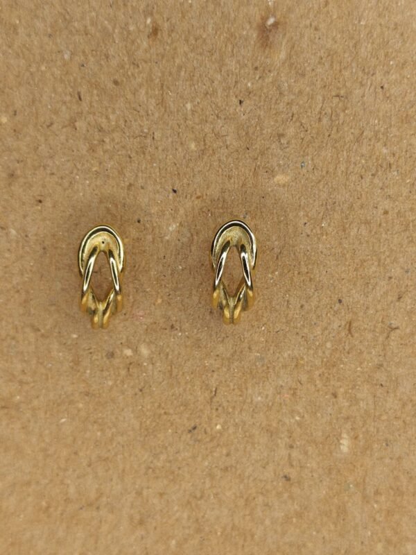 Gold-Tone Sculpted Minimal Earrings