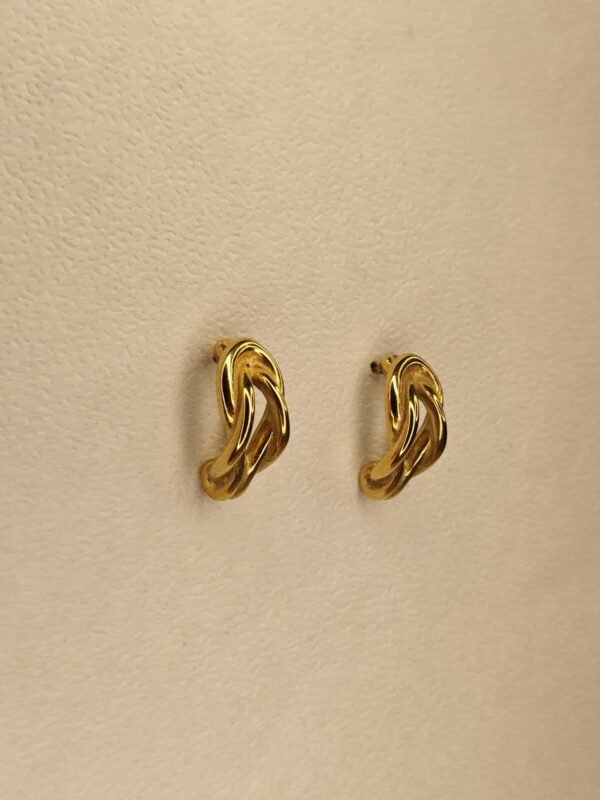 Gold-Tone Sculpted Minimal Earrings