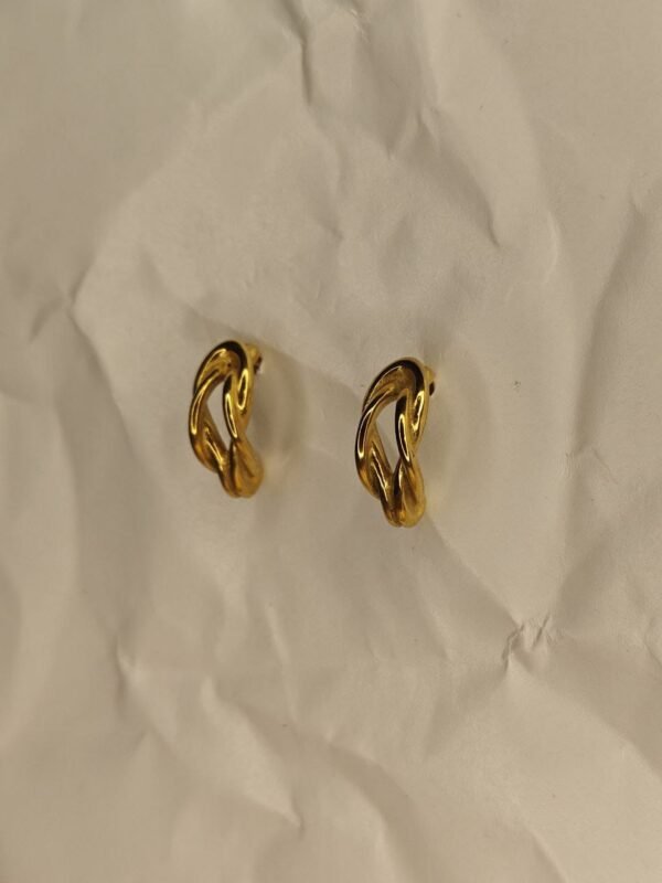 Gold-Tone Sculpted Minimal Earrings