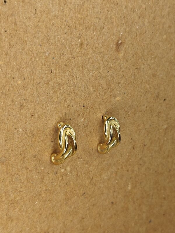 Gold-Tone Sculpted Minimal Earrings