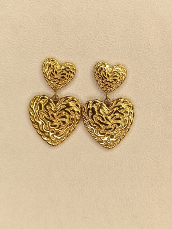 WhatsApp Image 2025-07-08 at 19.10.36 (2) Textured Double Heart Drop Earrings
