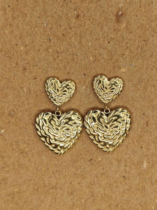 WhatsApp Image 2025-07-08 at 19.10.37 Textured Double Heart Drop Earrings