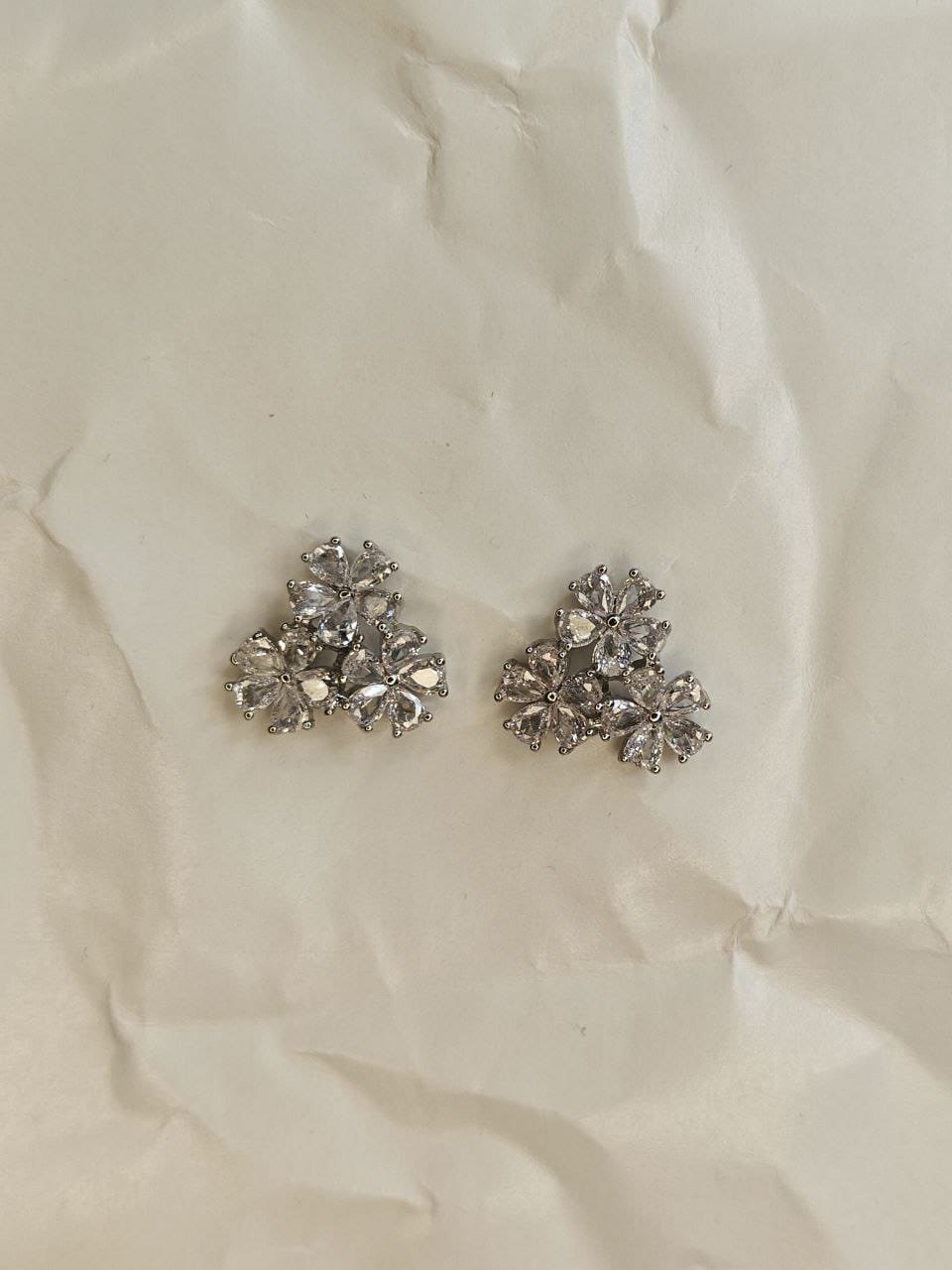 WhatsApp Image 2025-07-08 at 19.11.05 (1) Floral Cluster Diamond-Cut Studs