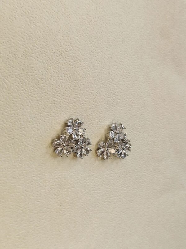 Floral Cluster Diamond-Cut Studs