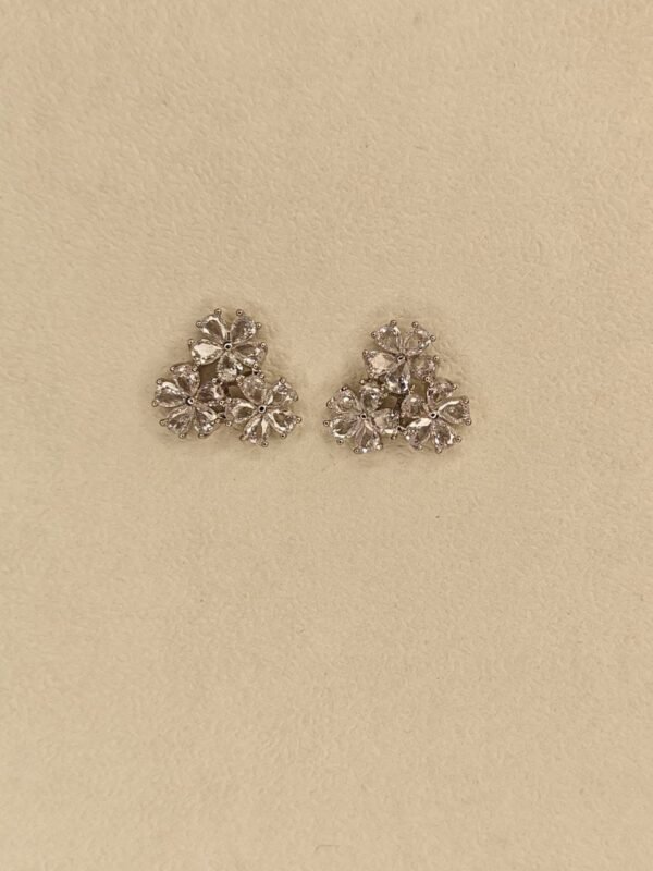 Floral Cluster Diamond-Cut Studs
