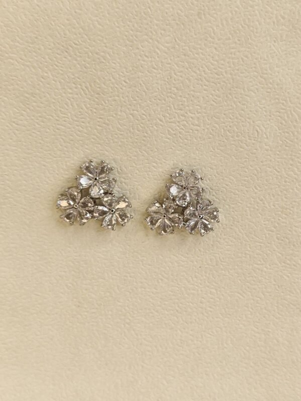 Floral Cluster Diamond-Cut Studs