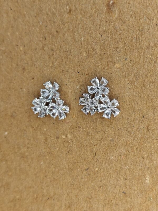 Floral Cluster Diamond-Cut Studs
