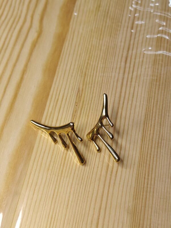WhatsApp Image 2025-07-08 at 19.18.56 Zara Gold Abstract Drip Statement Earrings