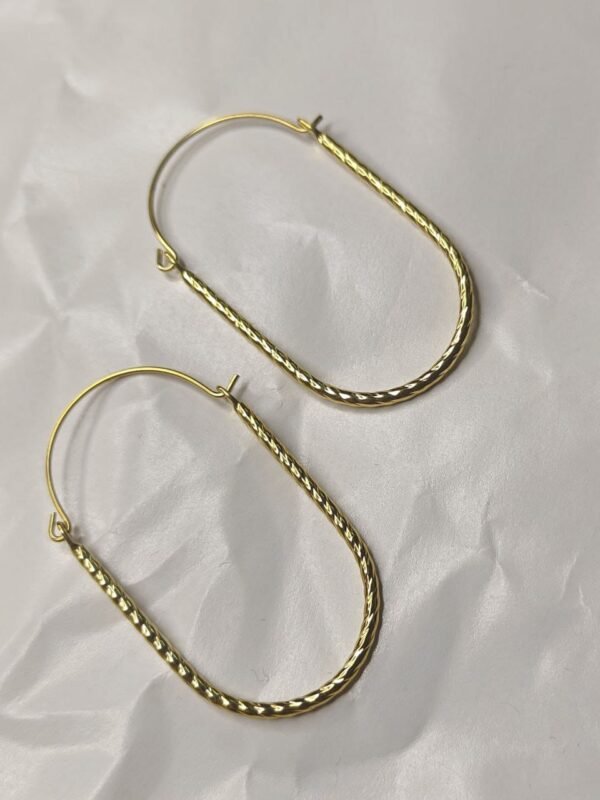 Ira Gold-Plated Twisted Oval Hoop Earrings