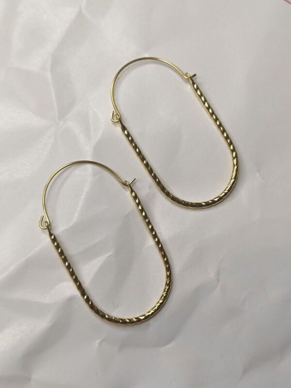 Ira Gold-Plated Twisted Oval Hoop Earrings