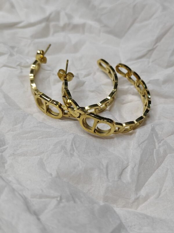 Aurora Gold-Plated Sculptural Hoop Earrings