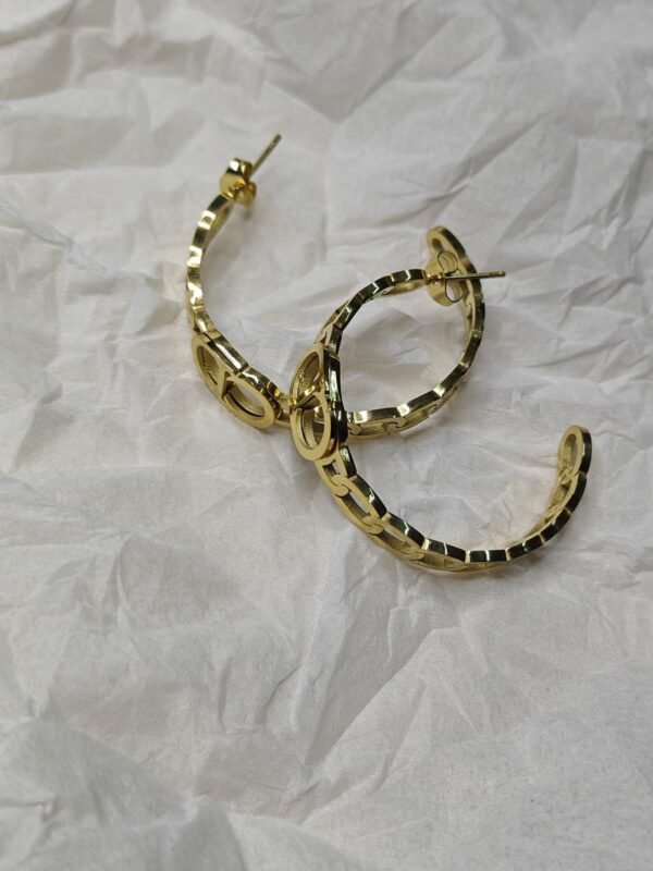 Aurora Gold-Plated Sculptural Hoop Earrings