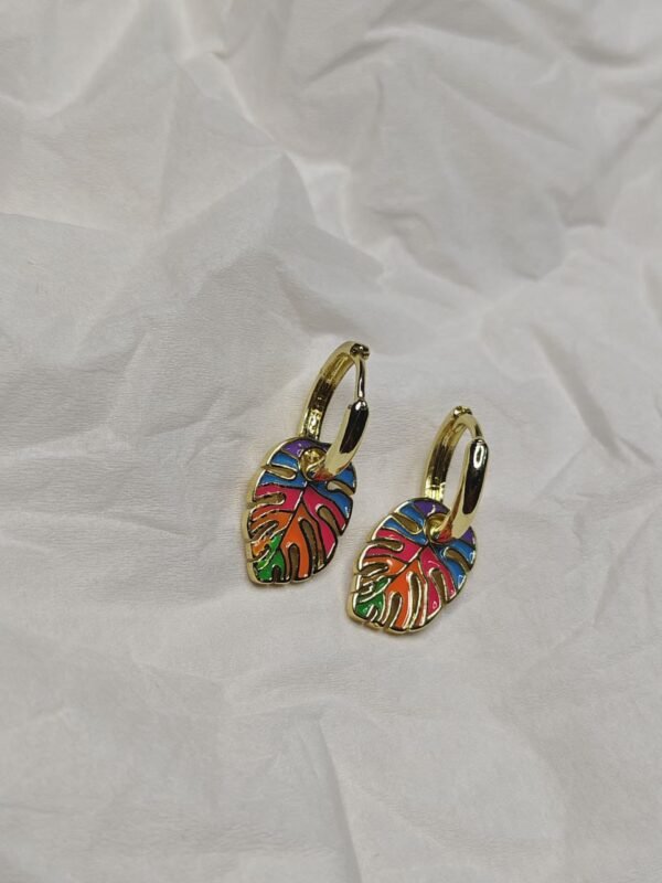 WhatsApp Image 2025-07-08 at 19.27.48 (2) Tropica Leaf Drops – Multicolor Enamel Earrings