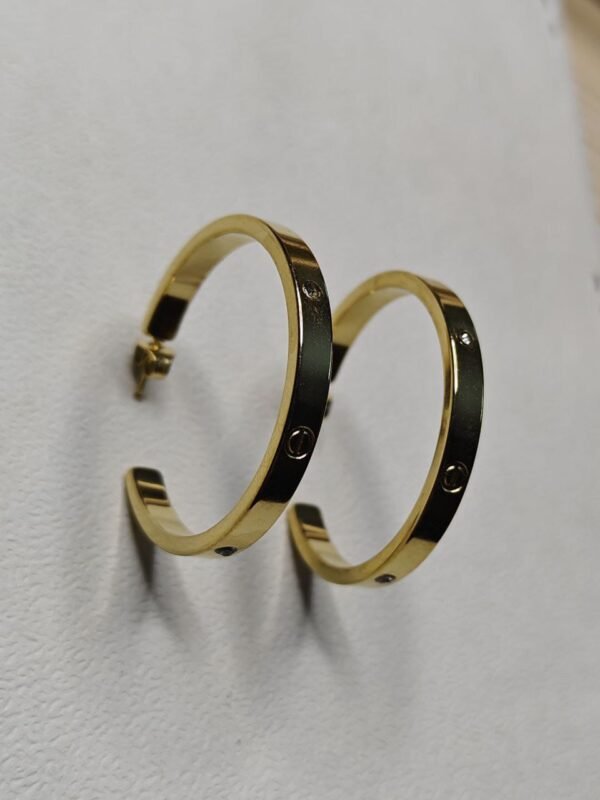 Gilded Arc Hoops – Bold Gold Plated Earrings