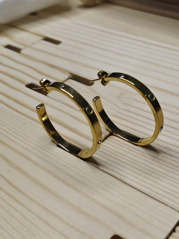 Gilded Arc Hoops – Bold Gold Plated Earrings