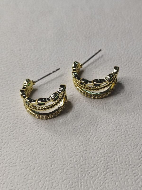  Emerald Radiance Hoops